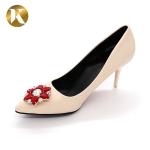 Sun Flower Shape Satin Ribbon Flowers 50*50mm Size For Ladies Shoe