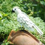 Multicolor Metal Bird Yard Ornaments Weatherproof Small Metal Animal Sculptures