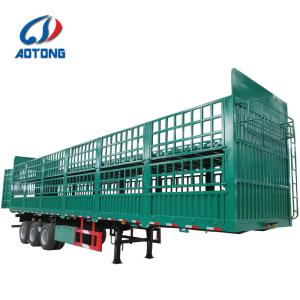 China OE NO. livestock stake trailer 3 axles 2 floors livestock transporting semi trailer factory