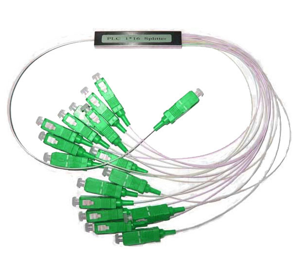 1*4 1*16 1*32 PLC Fiber Optic Splitter steel tube packaing with SC/APC connector