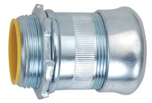 China Small Steel Conduit Pipe Accessories , Rigid Conduit Compression Connector factory
