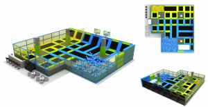 China 258M2 Chinese Manufacturers Guaranteed Quality Best Selling Trampoline Park Best Selling Trampoline Park factory