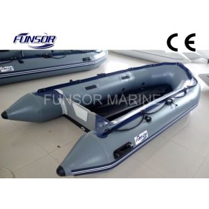 China PVC Coated Fabric Aluminum Floor Foldable Inflatable Boat / Dinghy on sale