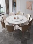 Light Luxury Modern Marble Round Table With Turntable Household Dining Table