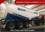 3 Axles Bulk cement tanker trailers 45Tons Silo cement carrier steel material