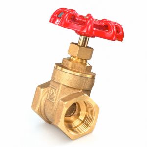 BSPT Thread Brass Gate Valve With Manual Handle Knife Valve