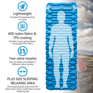 China TPU Coating Ultralight 14.5oz Inflatable Sleeping Mat factory