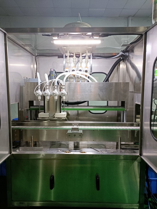 Video Outgoing-Inspection 4 Heads Liquid Filling Machine for Sulfuric Acid Solution