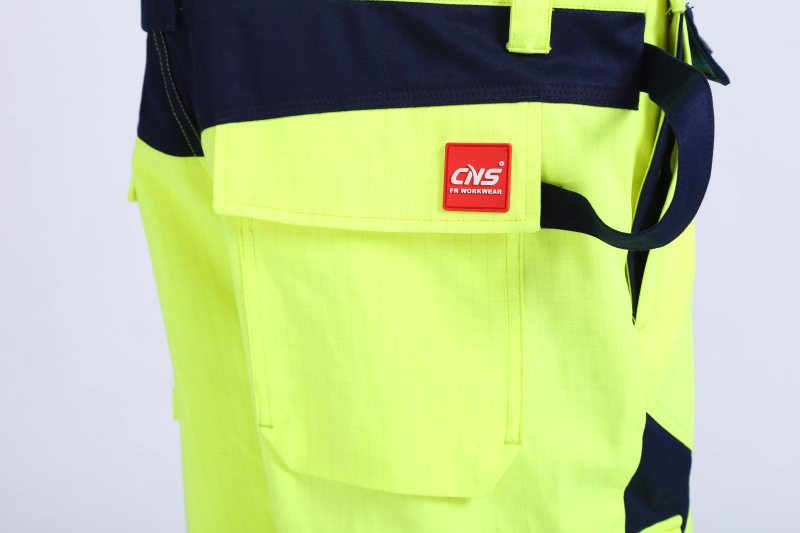 290gsm Arc Proof Clothing , Tomax Fire Resistant Bib Overalls