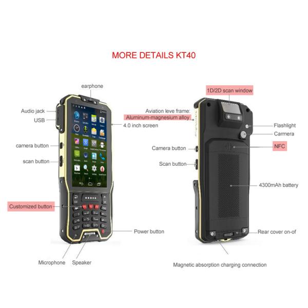 4.0inch Industrial Mobile Terminal Handheld Barcode Scanner with Android OS