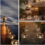 Outdoor LED Marine Solar Dock Light Warning Step For Driveway 123*123*23 MM