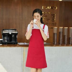 China Factory export trade assurance multi-colors custom logo high quality kitchen aprons long bib apron factory