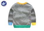 Contrast Color Edges Boys Cardigan Sweater Pockets Long Sleeves Knitwear V Neck