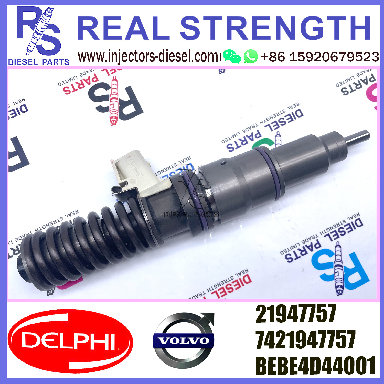 DELPHI 4pin injector 21947757 Diesel pump Injector V-O-L-V 21947757 7421947757 BEBE4D44001 for RENAULT 11LTR EURO3 LO
