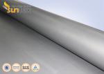 Neoprene Rubber Black Coated Fiberglass Fabric 0.45 mm Thickness