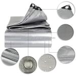 Blue-Silver Light Weight PE Tarpaulin with Eyelets Density 6*6-16*16 in Vietnam