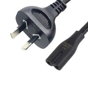 China 2 Pin Power Plug Australia Power Cords Extension Cords Australia SAA Power Cables factory