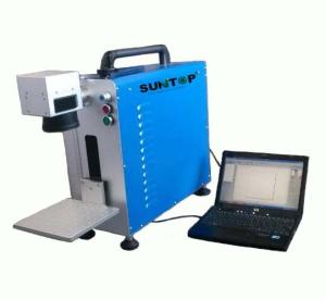 China Portable Fiber Laser Marking Machine for Auto Parts / Hardware Marking Power 30W factory