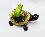 Fashion enamelled metal turtle jewelry box with turtle trinket box