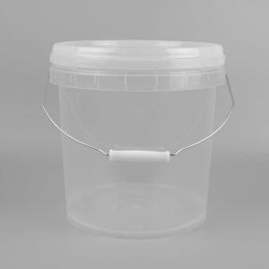 1L 5L 10L Transparent Plastic Packaging Bucket Customized With Lid And Handle