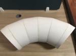 Alumina Ceramic Lined Pipe Elbows 88-96.5 mosh High Mechanical Strength