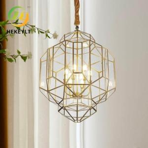 China All Copper Simple Glass Entry Pendant Light New Chinese Creative For Staircase Corridor Restaurant Villa factory