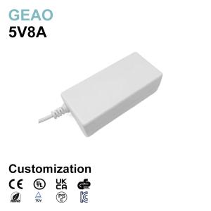 China 5V 8A Desktop AC Adapter 48W DC Power Supply Laptop White / Black factory