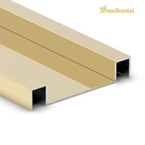 China Grade 304 Stainless Steel Tile Trim 0.65mm Thickness Decorate Wall Edge factory