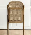 Folding Rattan Chair for Office Dining and Weddings NO Folded Solid Wood Style