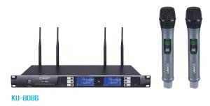 China two channels true diversity IR frequency wireless microphone KU-8086 factory