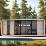 Family Living Wooden Floor 20ft Seashore Holiday Special Shaped House with