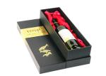 Deluxe Christmas Wine Bottle Gift Boxes , Cylinder Kraft Paper Gift Wine Boxes