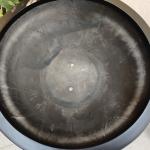 Bowl Shape Black Fiberglass Plant Pots for Garden Home Floor