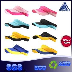 China Embroidery Logo Outdoor Sun Visor Hat Mesh Poly Inside Fabric / Patches Panel Style factory