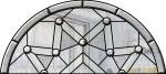 Flat Various Shape Decorative Kitchen Cabinet Glass With Black Chrome