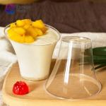Small special design clear 135ml ps plastic dessert cups for wholesale