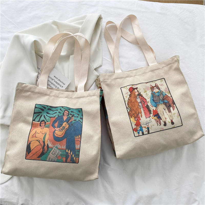 OEM Customized Heavy-duty Cotton Canvas Shopping Tote Bag with Customized Logo Design