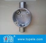 BS4568 Two Way Malleable Iron / Aluminum Circular Electrical Junction Box -