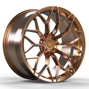 China Monoblock 20inch 1 PC Piece Aluminum Forged Brushed Bronze Wheels For Ferrari 458 factory
