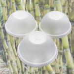 Eco Cup Cover Compostable Bagasse Fiber 90Mm Snack Cup Lids Paper For Hotel Cold