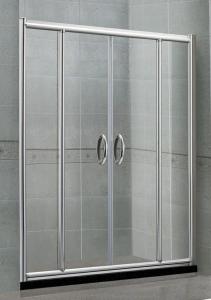 China CE Certification Screen Sliding Shower Enclosures Sand Silver With Frame 6 MM Glass factory
