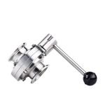 WZ Ss 304 316 Stainless Steel Valved Vacuum Tri-clamp Butterfly Valve for Pipe