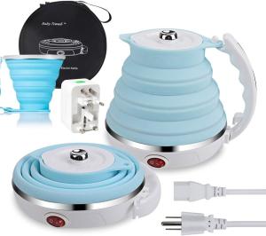 China Collapsible Electric Kettle for Coffee Tea Travel Foldable Water Boiler Fast Boiling 600ml factory