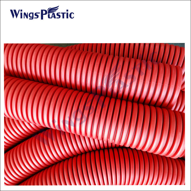 Plastic Hdpe Pp Polyethylene Corrugated Pipe Extruder Machine Single Screw
