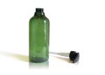 500ml Translucent Green Lotion Bottle / Round Cosmetic Bottles With Sleek Neck