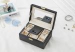Silkscreen Logo Leather Gift Box Leather Jewelry Box With Lock