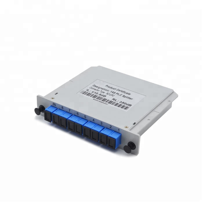 LGX Cassette Type 1x8 Fiber Optic Splitter