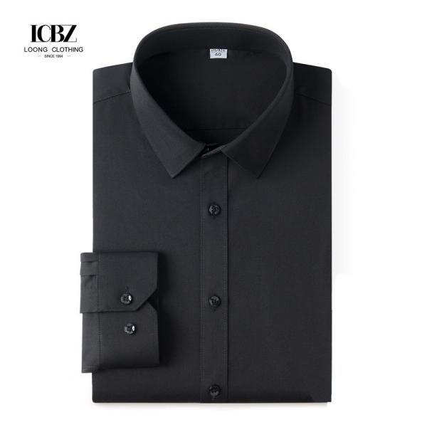 Anti-wrinkle 100S Men's Oversized Convertible Cuff Length Dress Shirts in 100%