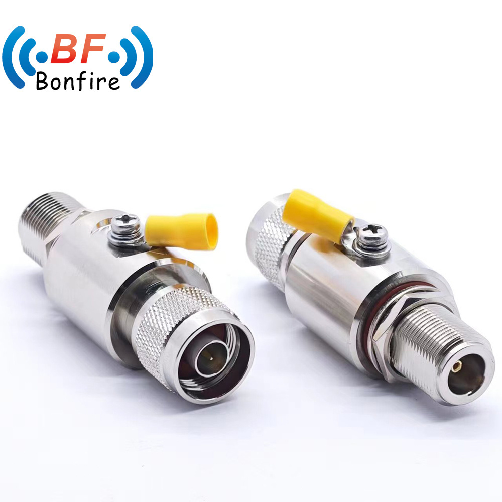 RF Arrester RF Female Jack Coaxial Lightning Arrester F Jack to Jack Double Surge Protector Arrestor 698-3800MHz
