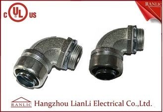 China 1/2" UL Listed Liquid Tight Malleable Iron Steel Lock Insulated Flexible Connector Galvanized 90 Degree factory